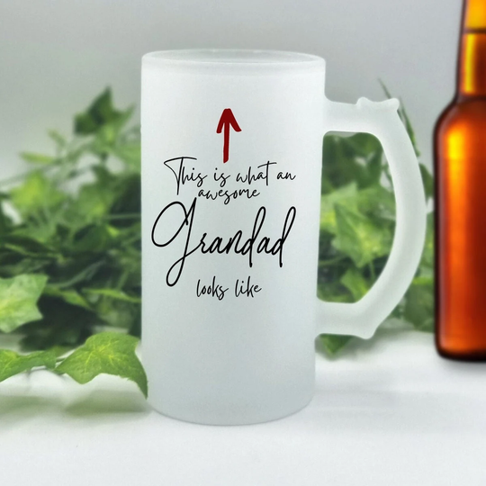 Grandad Gift, Christmas Personalised Glass, Gifts For Him, Gift For Grandad, Gift Her, Beer Apron