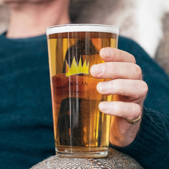Personalised King Pint Glass