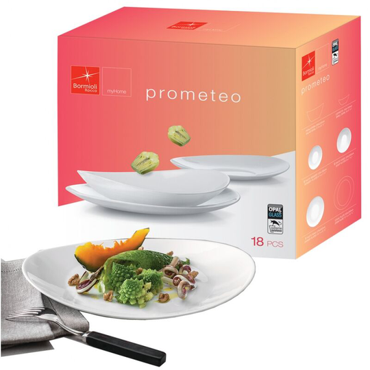 Prometeo Opal Glass 18pc Tableware Set [763190]