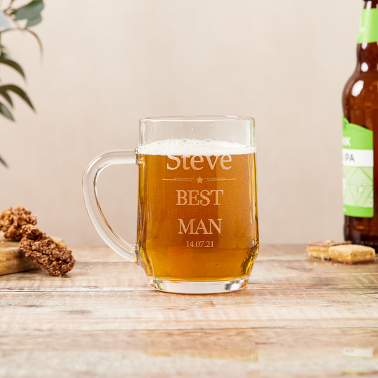Personalised Best Man Beer Tankard