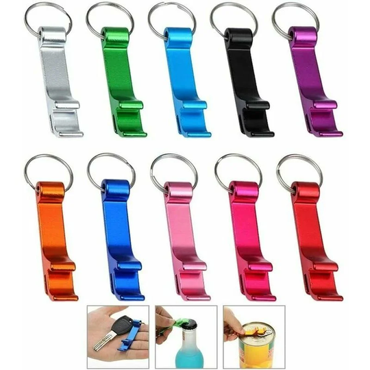 Aluminum Bottle Opener Keychain Metal Bottle Opener Mini Bottle Opener Beer Bottle Opener Keychain Lightweight Portable Multifunctional Bottle Opener