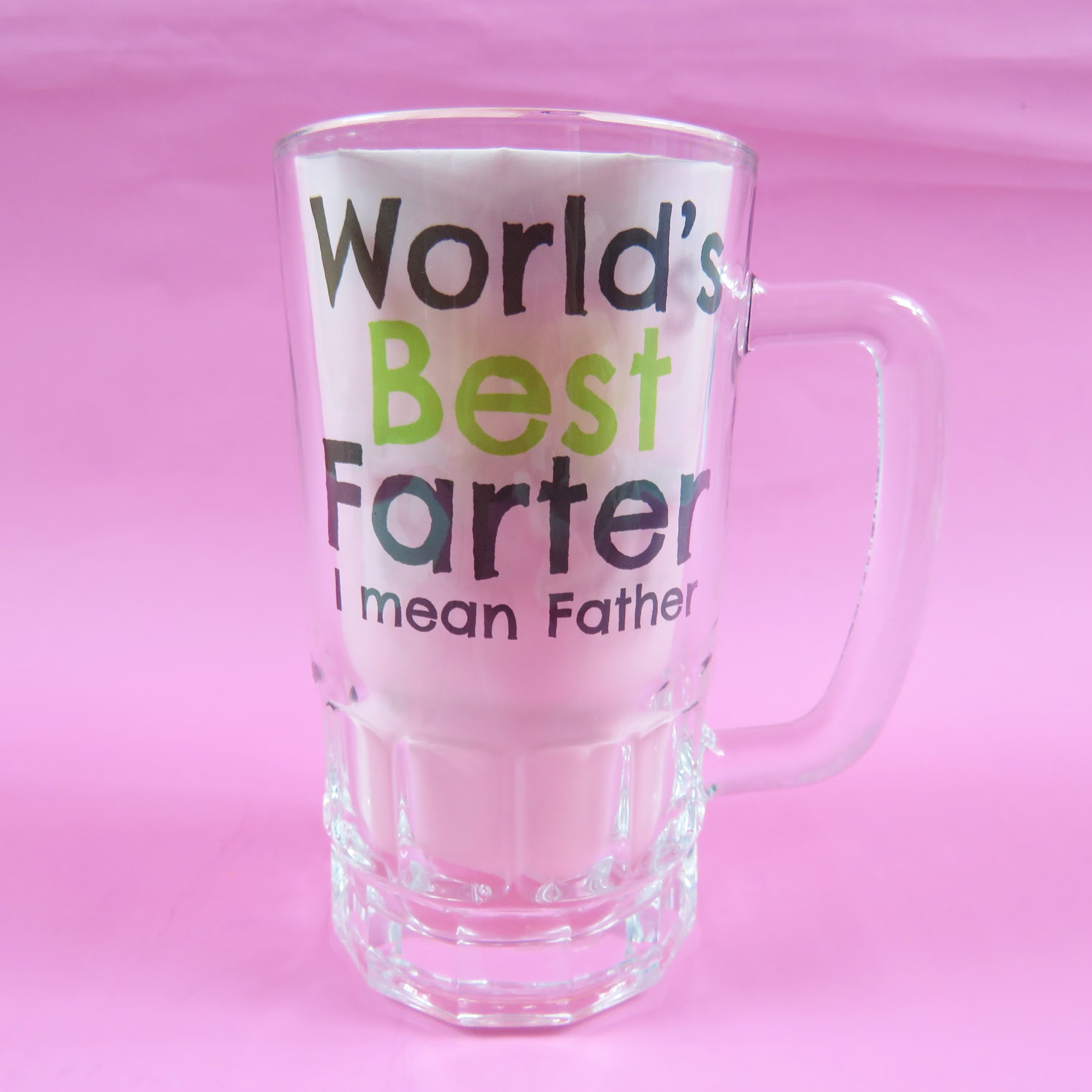 Worlds Best Farter Beer Glass Fathers Day Gift Football Dad For Him Funny Father Present