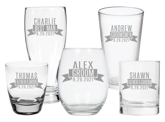 Groomsmen Beer Glass, Best Man Whiskey, Father Of The Bride Groom Glass; Glass Whiskey Personalized Wedding Wine; Bridal Party