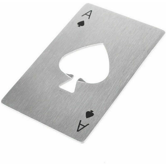 Casino Bottle Opener, 1 Piece Credit Card Size Stainless Steel Casino Bottle Opener Beer Bottle Opener Can Opener for Your Wallet S'areern