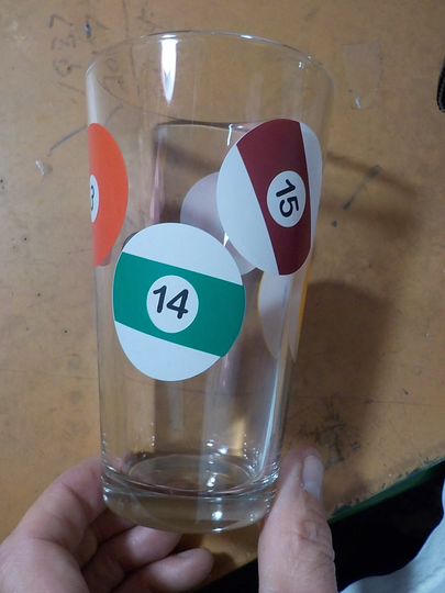 Billiard Pool Hall Beer Bar Pint Glass Mint Free Usa Shipping