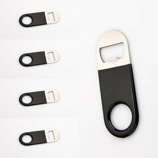 Heavy Duty Stainless Steel Flat Bottle Opener, 5 Pack Beer Bottle Opener for Kitchen, Bar or Restaurant