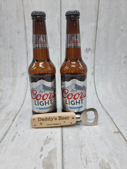 Personalised Engraved Wooden Bottle Opener Fathers Day Gift - 18Th 21st 30Th 40Th 50Th 60Th Etc Birthday For Him Dad Boyfriend