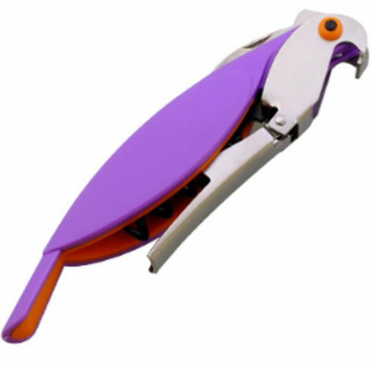 Red Wine Beer Bottle Opener For Bar Parrot Bird Bottles Corkscrew Purple-Thsinde