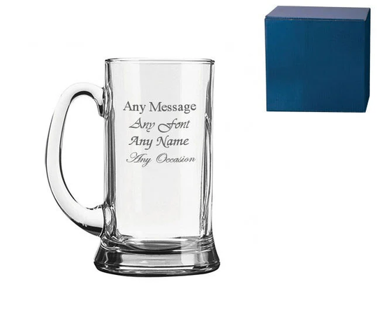 Personalised Engraved Half Pint Icon Tankard Cider Beer Glass - Perfect Gift Present