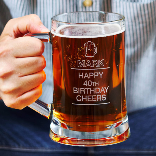 Personalised Birthday Message Beer Tankard