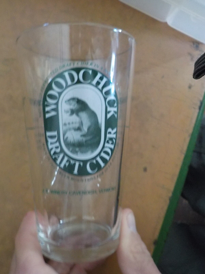 Vintage Woodchuck Draft Cider J C Winery Cavendish Vermont Pint Beer Glass Mint Free Usa Shipping