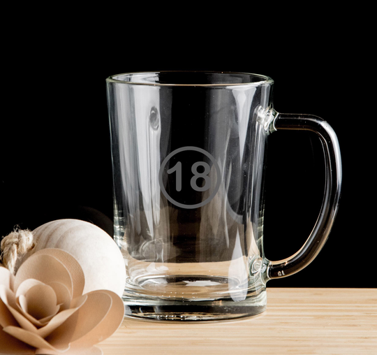 18Th 18 Today Personalised Beer Mug Glass Pint Glass, Tankard Hand Etched Gift Bartender.124