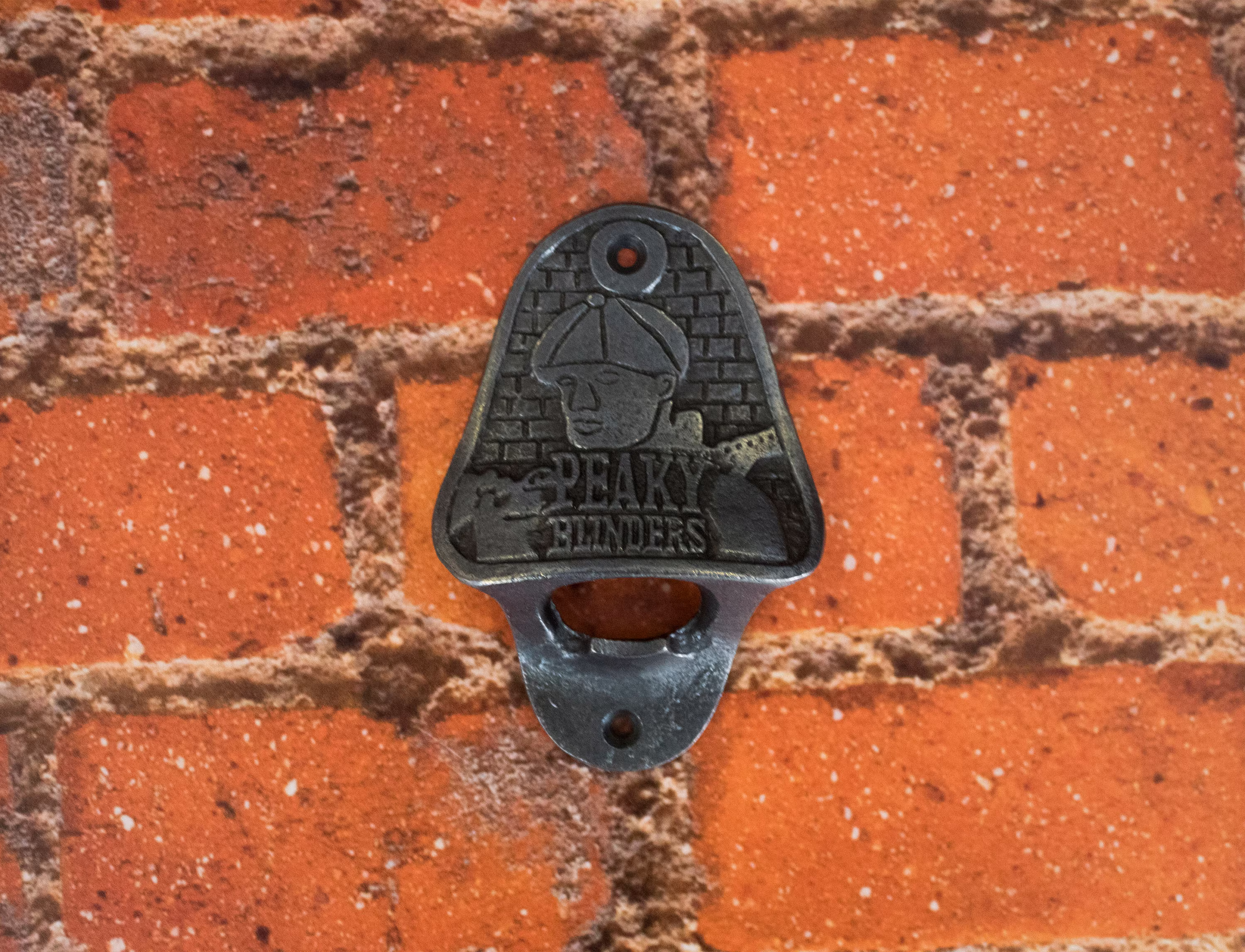Peaky Blinders Cast Iron Beer Bottle Opener | Wall Mounted Engraved