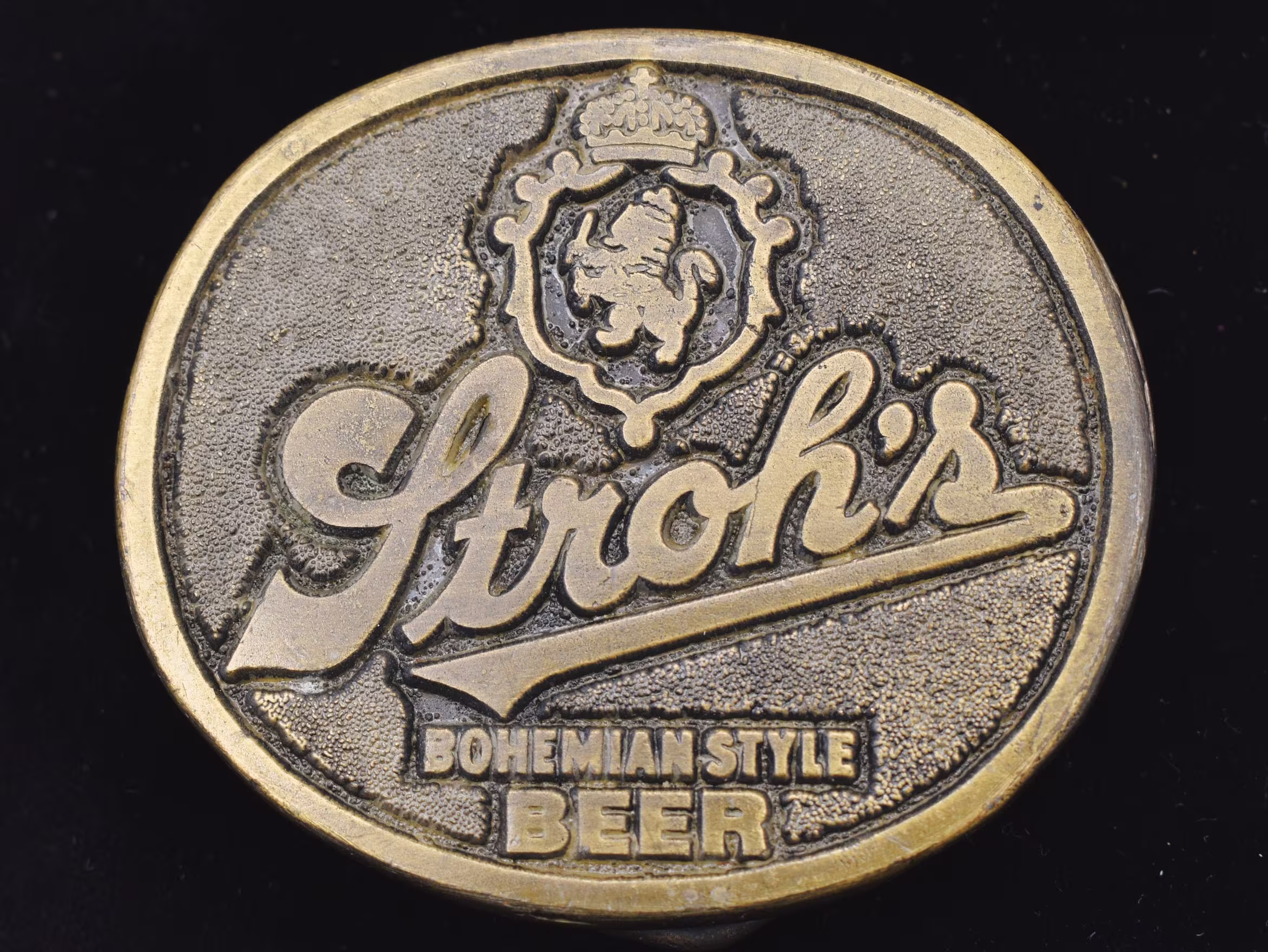 Stroh's Bohemian Style Beer 1970S Vintage Belt Buckle