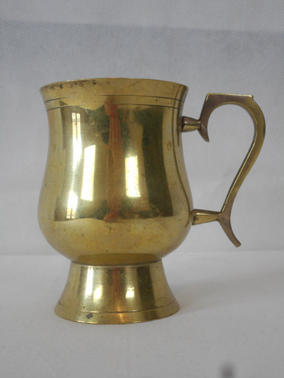 A Gorgeous Vintage French Brass Tankard/Beer Mug