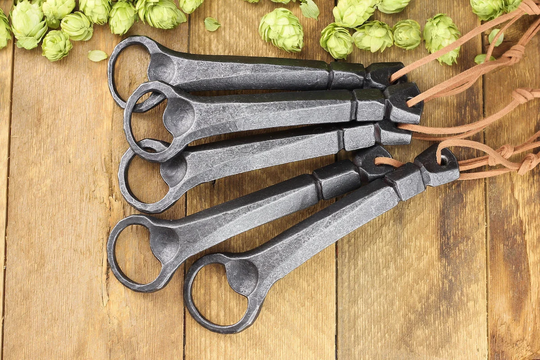 Bottle Opener | Rustic Beer Opener, Hand Forged Iron Gift For Men Great Groomsmen, Fathers Day Or 6 Year Anniversary Henley