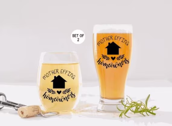 New Home Owner Gift, Housewarming Mother Effing Homeowners, Owners Gift Set, For Home, House