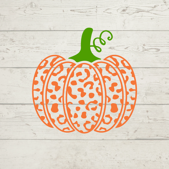 Leopard Pumpkin Vinyl Decal | Coffee Cup Tumbler Laptop Decal Car Labels Window Beer Glass Halloween Fall