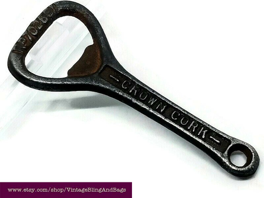 9x3.6cm Vintage Advertising Crown Cork Opener, Vintage Bottle Beer Advertising, Can Breweriana