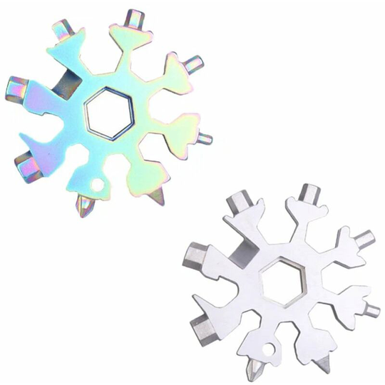 BetterLife Multifunctional Snowflake Key octogonal hexgone Steel Tool Lightweight 2 Pieces Mini Universal Key