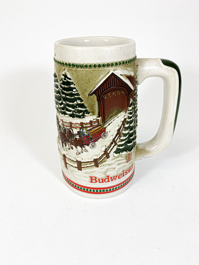 Christmas Holiday Budweiser Beer Stein