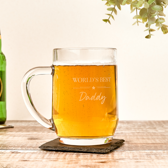 Personalised World's Best Daddy Beer Glass