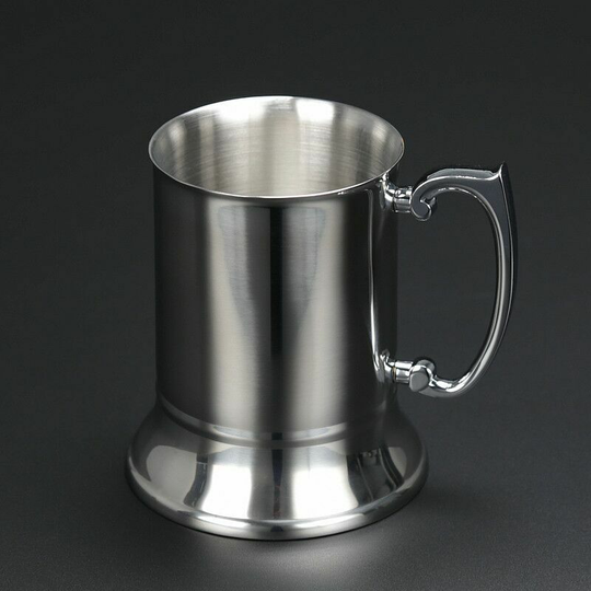 Stainless steel beer mug, double cocktail glass, European flame cup, 450ml wine glass