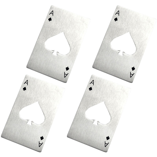 Practical Novel Creative Card Poker Outdoor Stainless Steel Beer Bottle Opener,2 - 2
