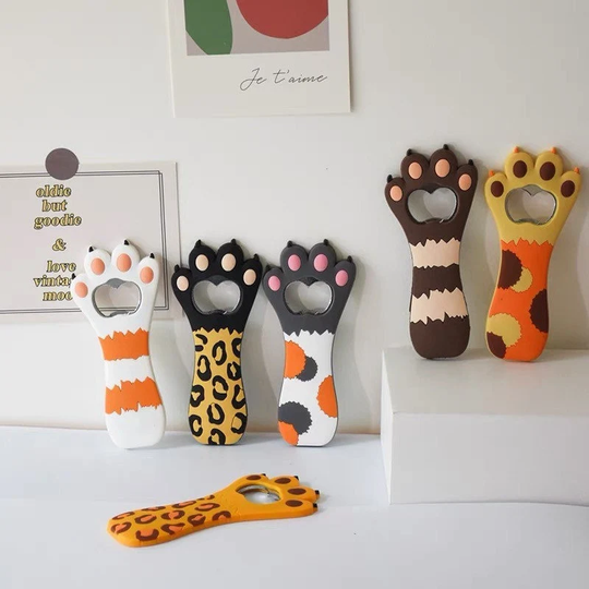 Handmade Creative Cat Claw Bottle Opener Beer Refrigerator Sticker Household
