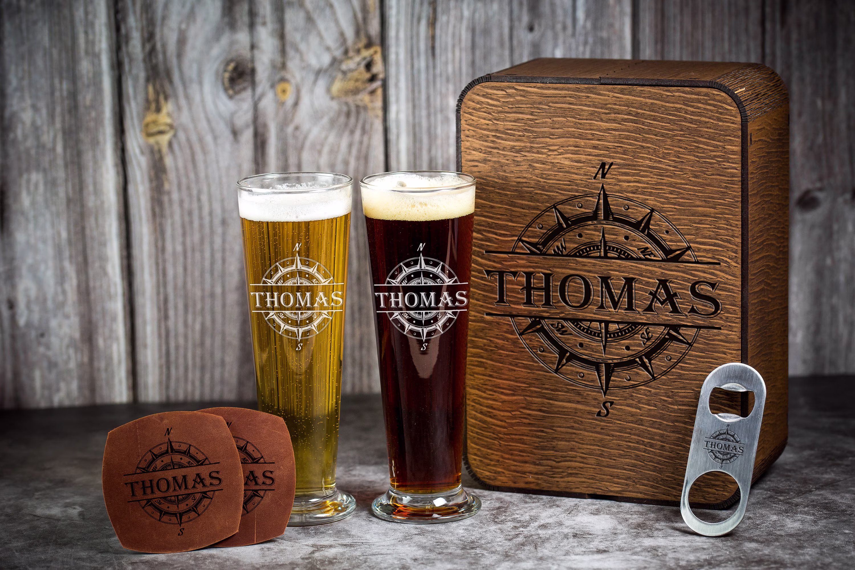 Beer Glass With Viking Logo, Viking Compass Engraving, Custom Glass, Groomsmen Gift, Personalised Pint Glasses