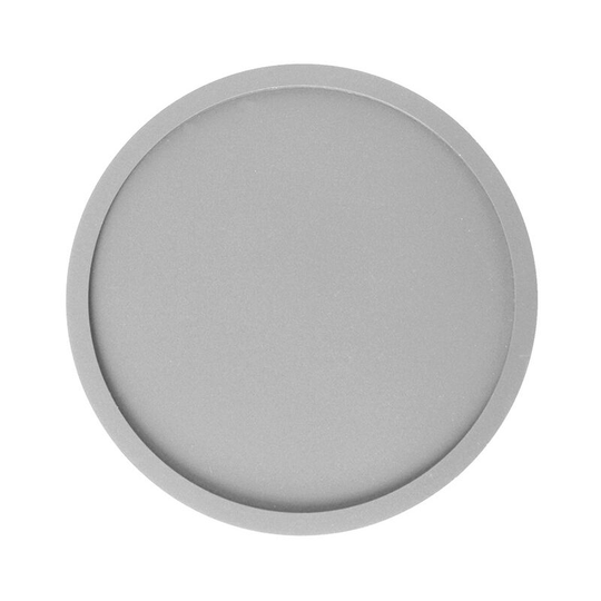 Drink Coasters Set of 6 Cup Pad Mat Round Silicone Rubber Mug Coaster Non Slip (Grey) - Muff
