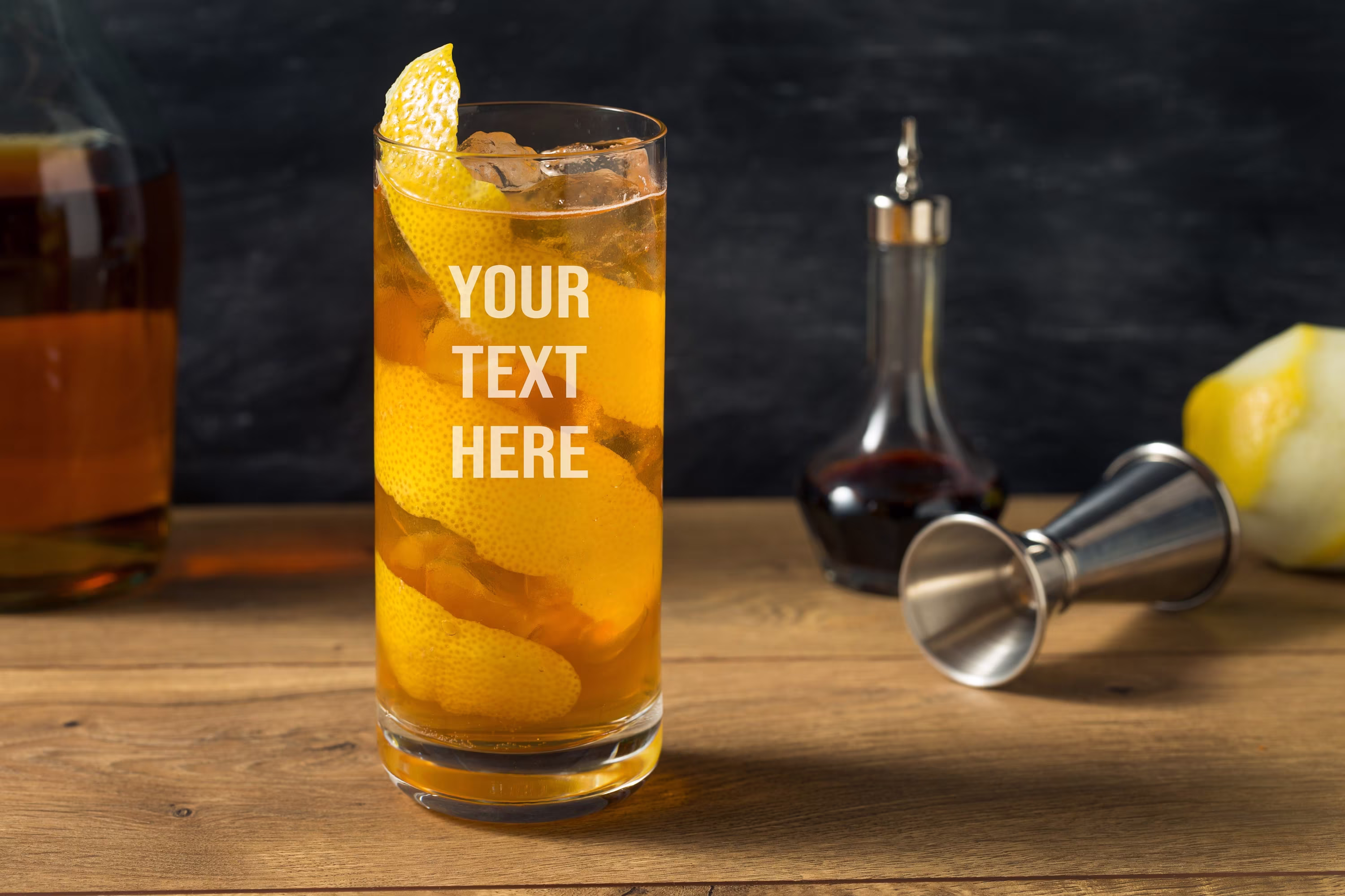 Personalised Highball Glass, Perfect For Any Occasion, Engraved Glassware, Custom Your Text Here, Gin & Tonic Lover Gift