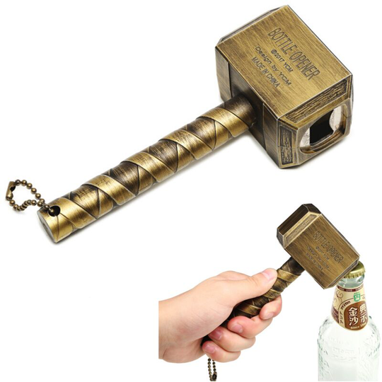 1pcs Bottle Opener, Beer Bottle Opener, Thor's Hammer Bottle Opener, Beer Gifts for Men, Christmas Gift, Husband, Dad, Boyfriend, Funny Retro Bottle