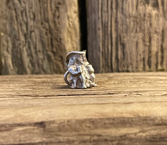 Vintage Silver Toby Jug Charm | Miniature Traditional Philpot Fillpot Beer Mug Jar Necklace Bracelet Pendant Drinking Man Antique Gift