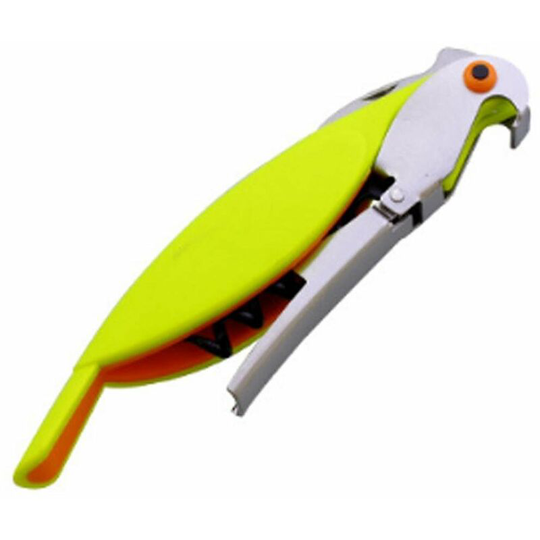 Red Wine Beer Bottle Opener For Bar Parrot Bird Bottles Corkscrew fluorescent green Thsinde