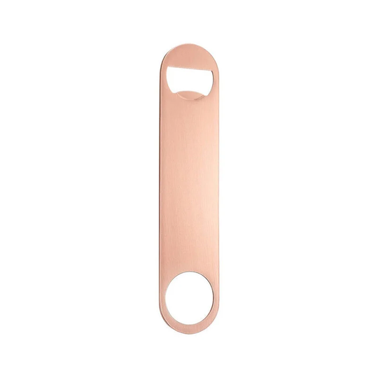 Heavy Duty Stainless Steel Flat Bottle Opener, Sturdy and Durable Rose Gold Beer Bottle Opener