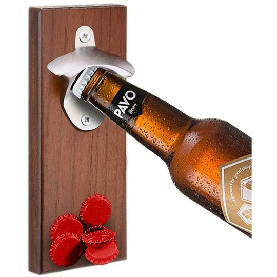 Wall Mounted Magnetic Beer Bottle Opener, Gifts For Men Dad, Anniversary Birthday Gift For Him Husband Grandpa