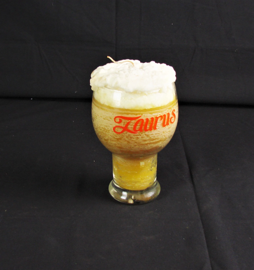 Rare Taurus Candle/Vintage Beer Zodiac Super Great Gag Gift Nos Free Shipping