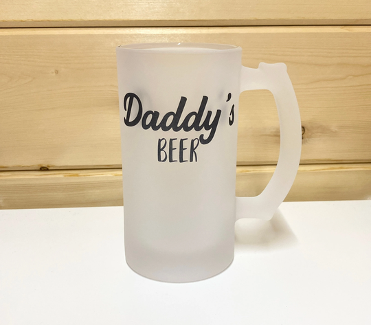 Custom Beer Glass For Him - Christmas Gift For Lover Personalised Stein Daddy's Dad/Grandad