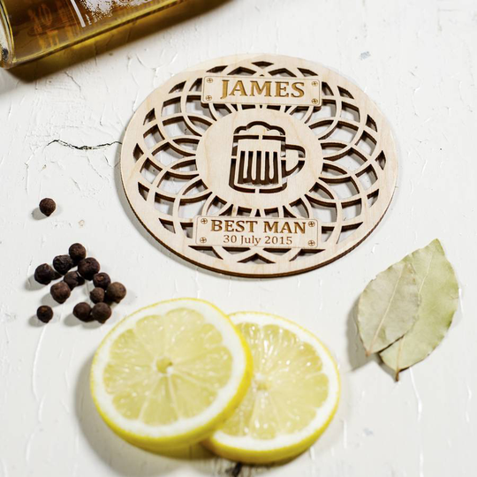 Personalised Best Man, Usher Coasters