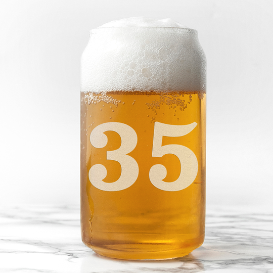 Personalised Birthday Can Glass