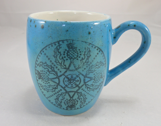 Celtic Design Handmade Tea Mug Coffee Beer Food Safe Lead Free Glaze