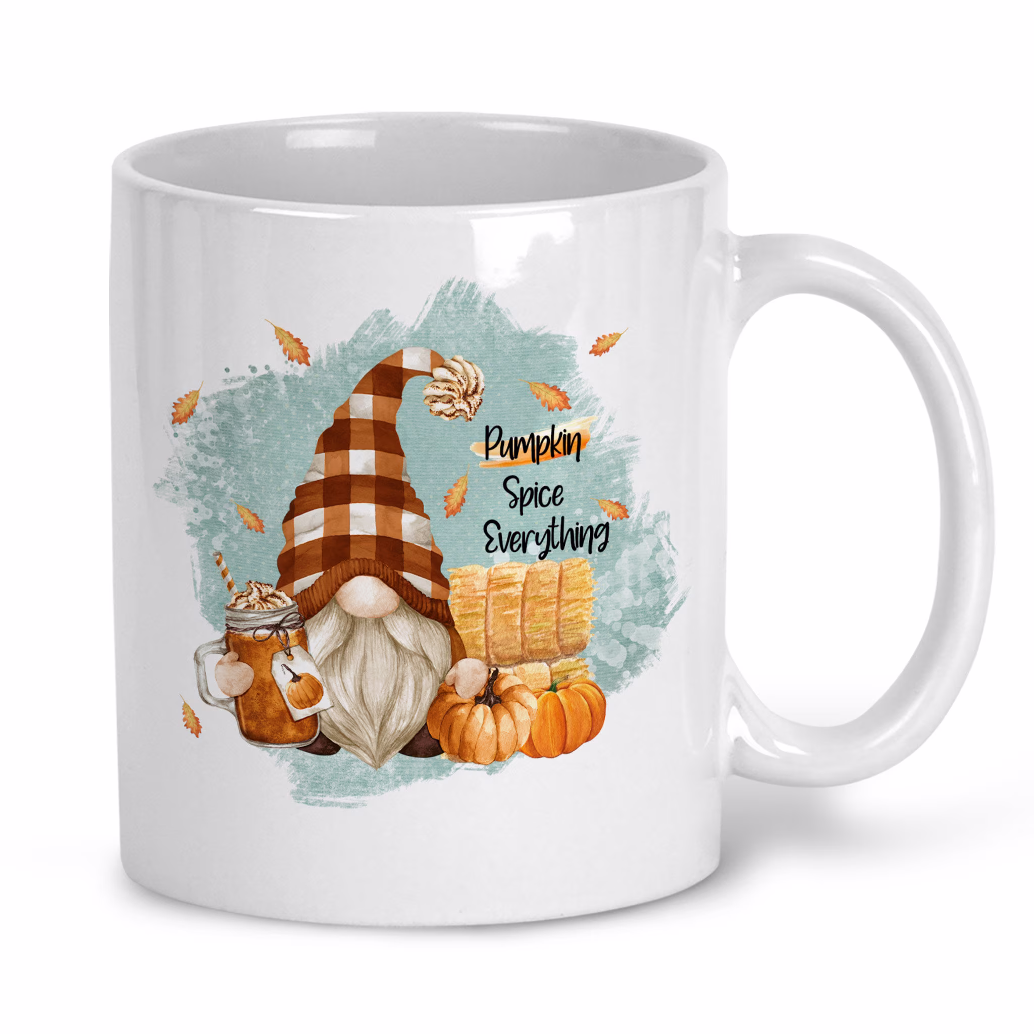 Gnome Pumpkin Coffee Mug - Spice Everything Cup Fall Kitchen Decor Ceramic Office 7-Fal004