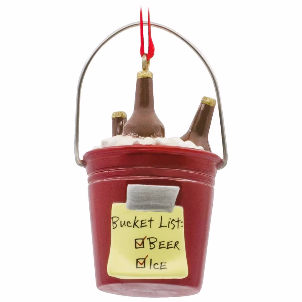 Beer Bucket List Holiday Ornament