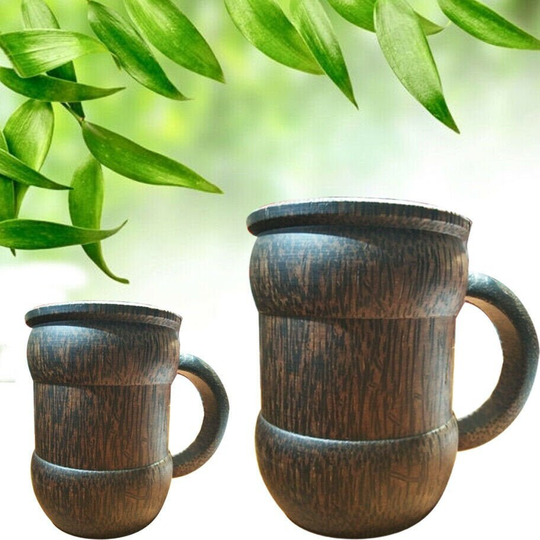 High Quality Kithul Wooden Mug Coffe, Tea, Beer Handmade Drinking Natural Cup Gift