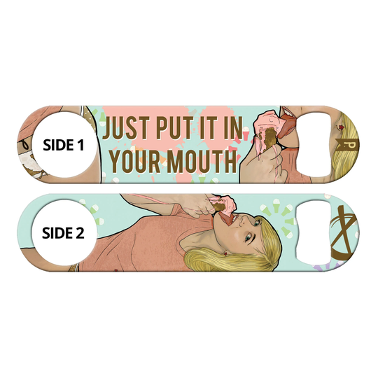 Bartender Bottle Opener Put It in Your Mouth By Keith P Rein Gift For Bar Blade Speed Mamba Church Keys