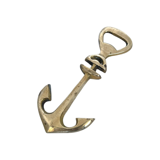 Vintage Brass Anchor Bottle Opener, Ship Achor Nautical Wine Accessories, Novelty Cap Lifter, Maritime