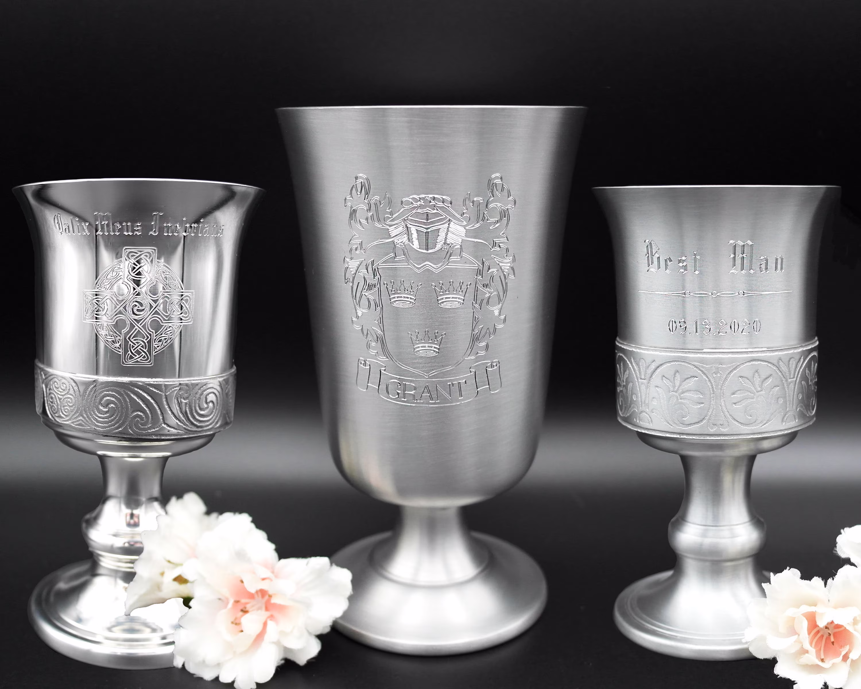Engraved Goblet Pewter Cup Customised Lannister Engraved Chalice Custom English Drinking Novelty Gift