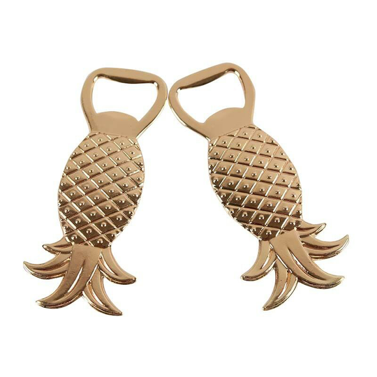 2pcs Golden Pineapple Shape Beer Bottle Opener Barware Tool Wedding Party Gift