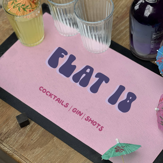 Groovy Personalised Bar Mat